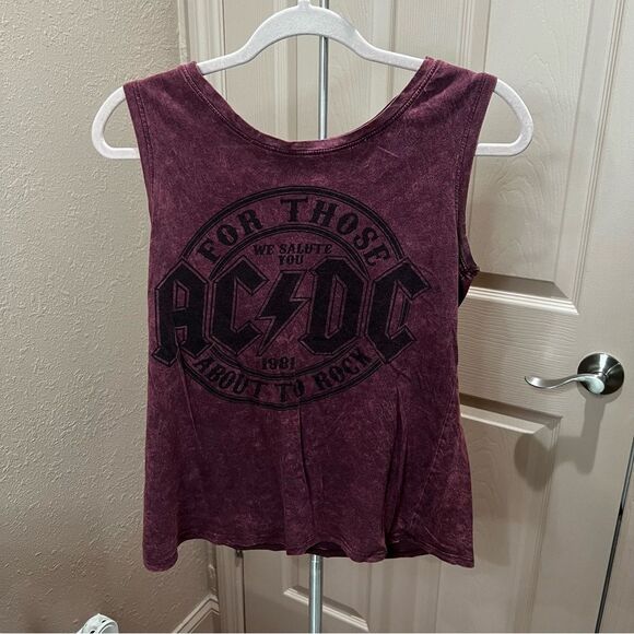 * AC/DC Graphic Stonewash Muscle Tee - Picture 3 of 13